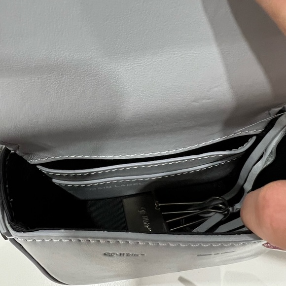 Off White Crystal Mini Flap Bag - Picture 4 of 5